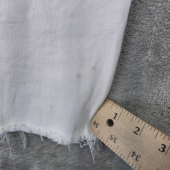 Ted Baker Jeans Womens 26 White High Rise Straight Leg Raw Hem Denim Casual - Picture 10 of 14